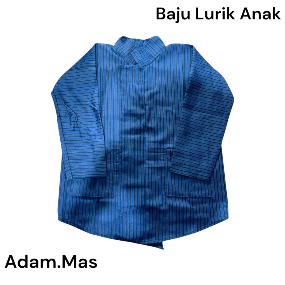 Baju Adat Jawa Anak Laki Laki Baju Surjan Lurik Anak Surjan Anak Usia 2-11 Tahun Biru Hijau Merah