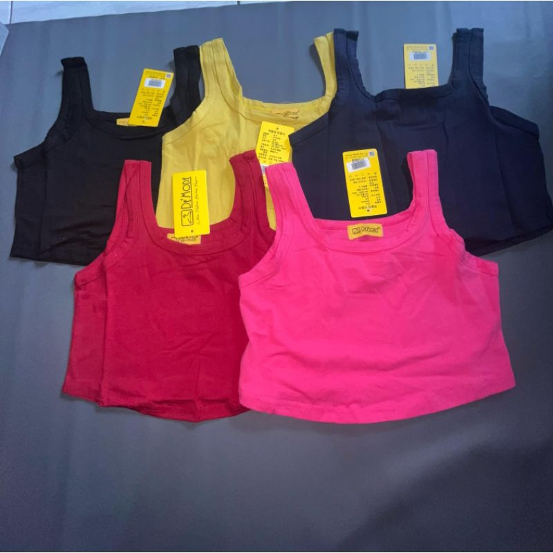 Tank top Crop Top wanita Korea Tank top