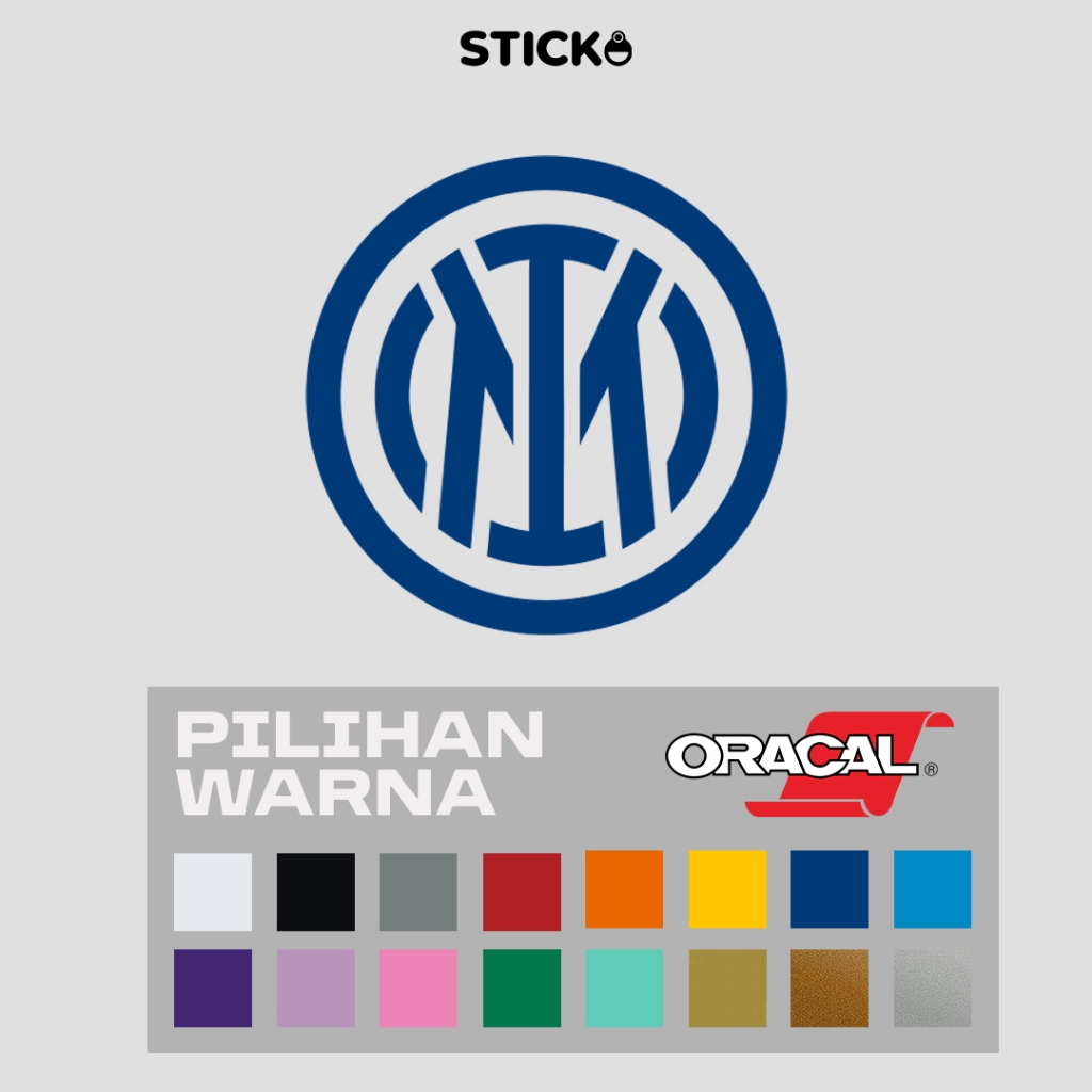 

STICK8 Inter Cutting Sticker Oracal 651 Stiker Football Klub Bola Waterproof