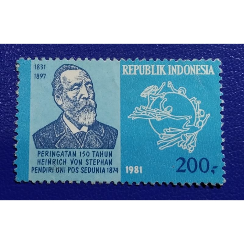 

Prangko Lawas Singel set 150 TH Lahirnya Mr.Heindrich von Stephan Pendiri UPU Thn 1981