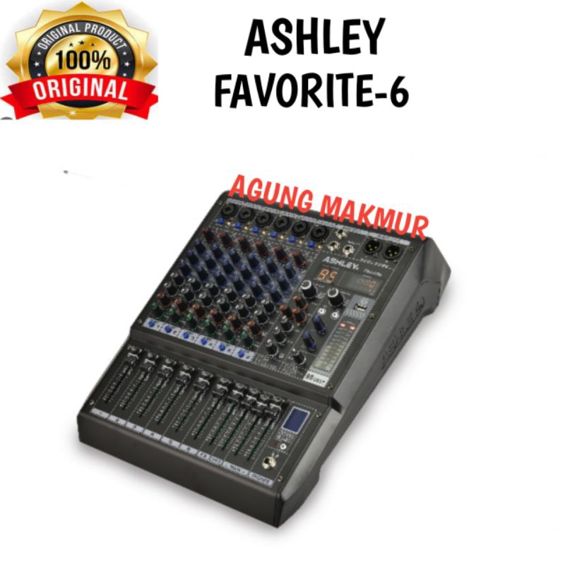 Mixer Audio Ashley Favorite-6 Original 6 Channel - Mixer ashley favorite 6 Original - Mixer ashley 6