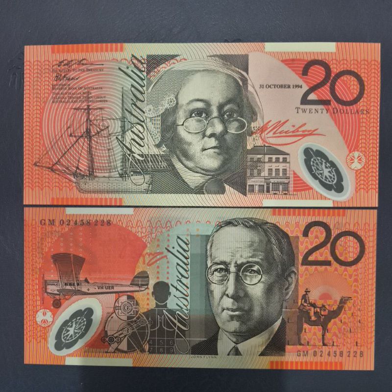 Uang Asing Polymer Australia 20 Dollars