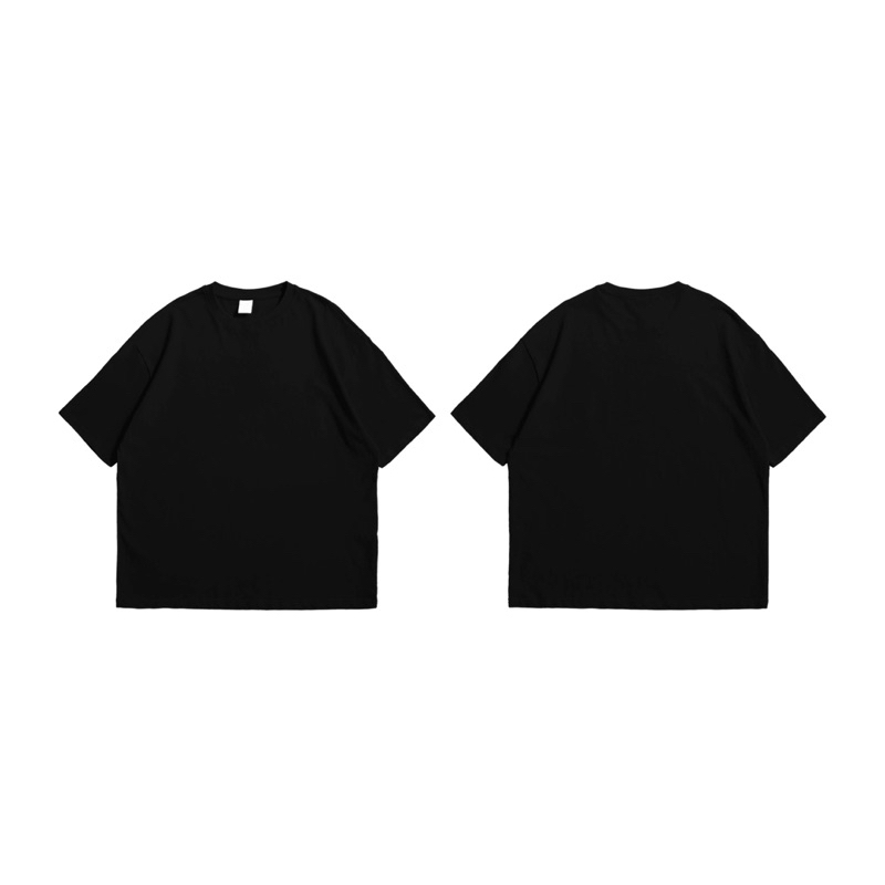 Tshirt / kaos polos hitam katun combed 24s  busa costum desain sukasuka