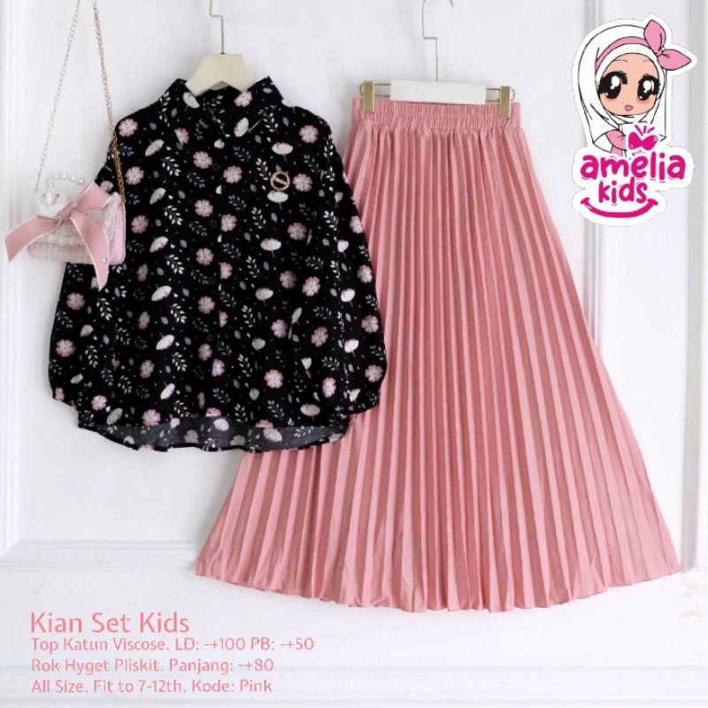 Setelan Anak Perempuan Umur 7 Tahun - 12 Tahun, Kian Set Kids by Amelia Solo