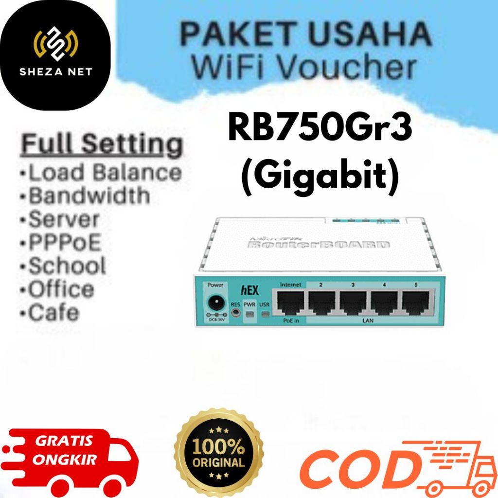 Mikrotik Rb750gr3 Full Setting Hotspot Voucher Siap Pakai RT RW Net