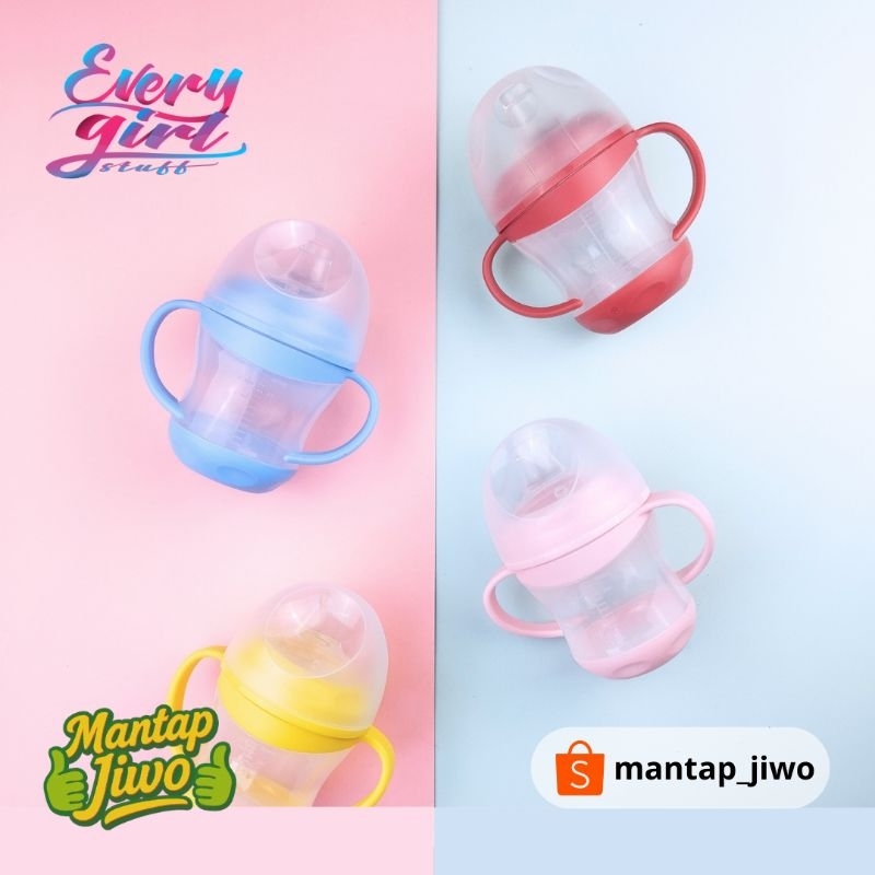 Mantap Jiwo - Cangkir Belajar Minum Bayi 160ml – Cup Training Balita dengan Gagang, BPA Free, Aman u