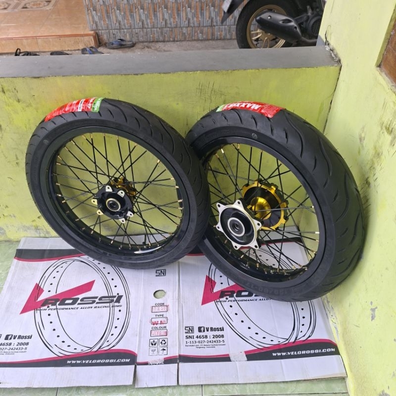 Roda set ban set velg set supermoto CRF 150L ukuran 215-250