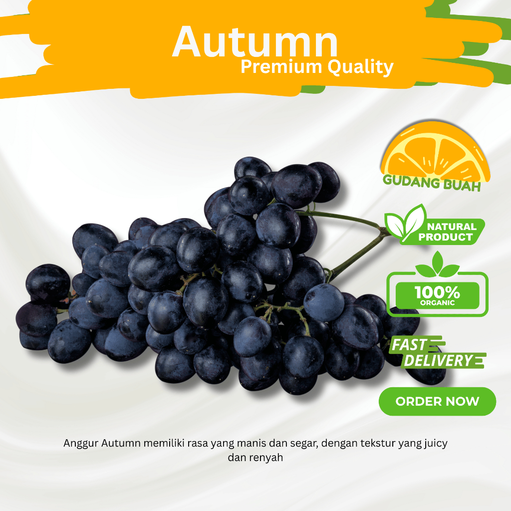 Anggur Autumn Australia Premium Manis 500gr