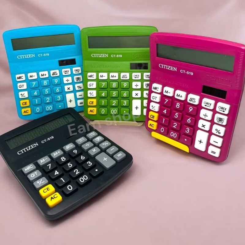

Kalkulator Citizen Warna 12Digit - kalkulator Ct 519 Full colour