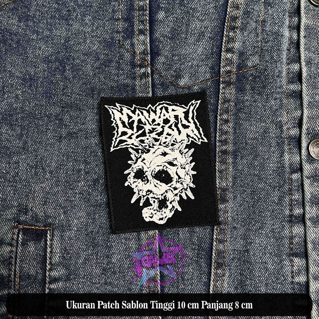 Patch sablon kecil emblem sablon motif musik patch punk tempelan jahit aksesoris fashion