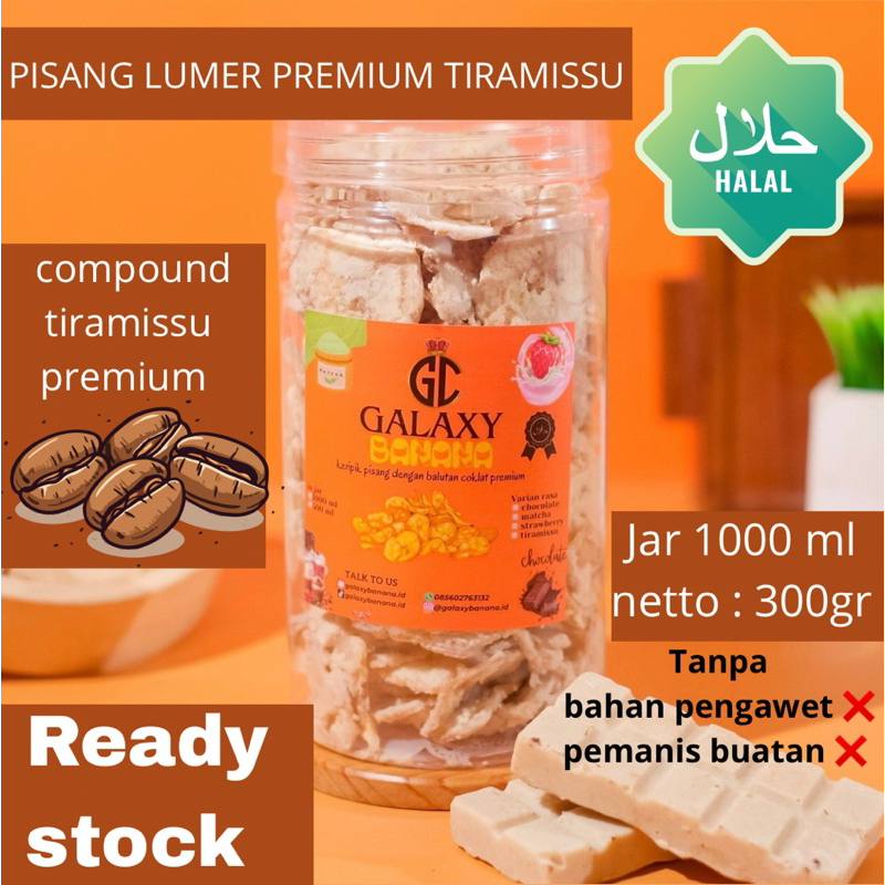 

Pisang Coklat Lumer Premium jar 1000ml , Keripik Pisang Rasa , Pisang Topping Premium, Tanpa Minyak