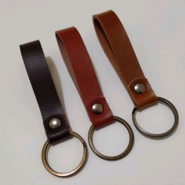 GANTUNGAN KUNCI KULIT SAPI ASLI / Gantungan Kunci Kulit