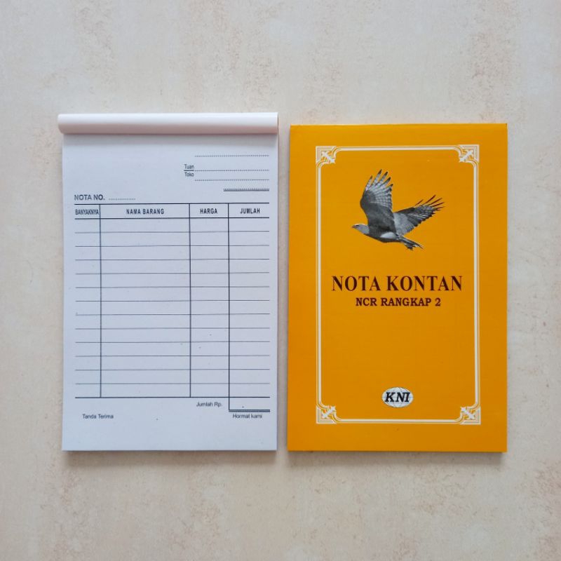 

[ MURAH PACK ISI 10 BUKU ] Buku Nota Kontan Kecil NCR Rangkap 2 - KNI 2PLY ( Ukuran 10.5 x 16 cm )