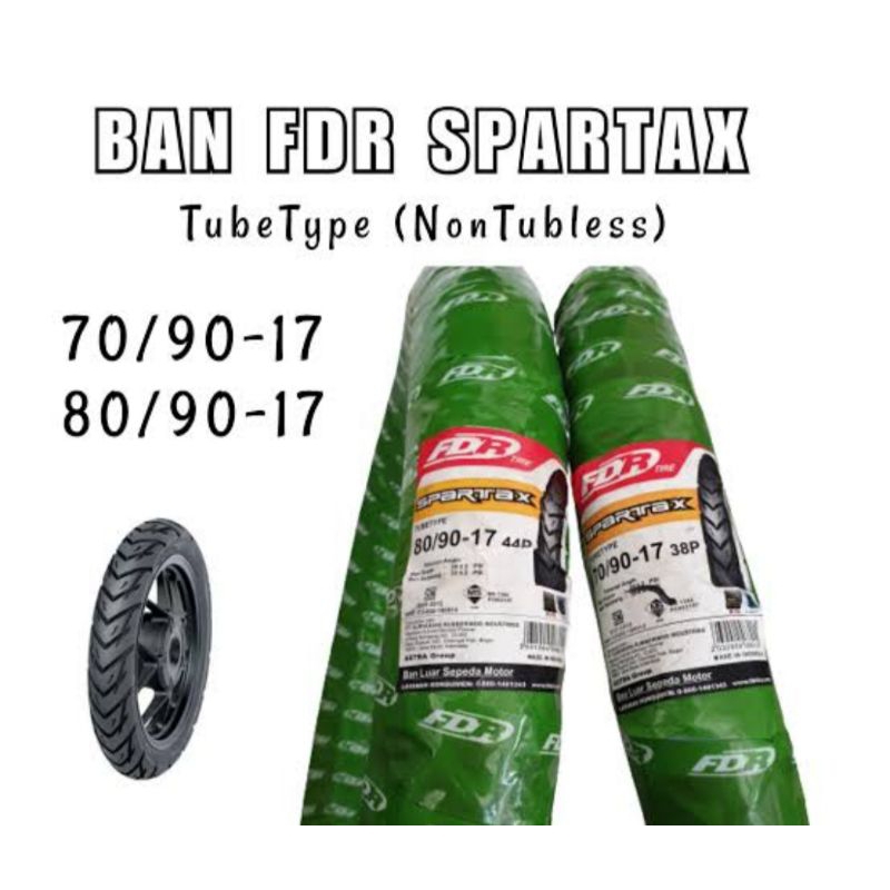ban luar fdr spartax 70/90-17,80/90-17 depan belakang motor bebek