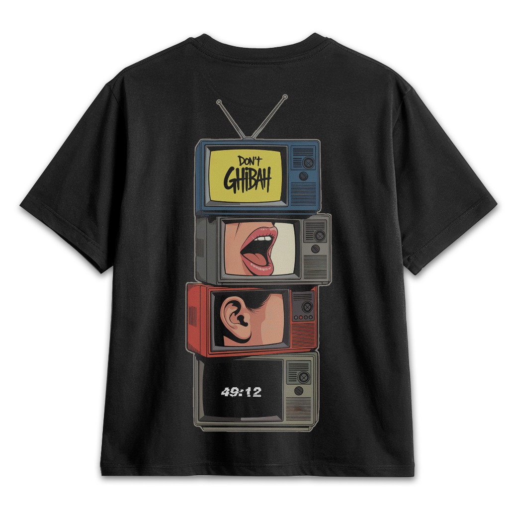 Kaos Dakwah Kaos Santri Baju Muslim Don't Ghibah Jangan Ghibah - Kaos Dakwah Indonesia