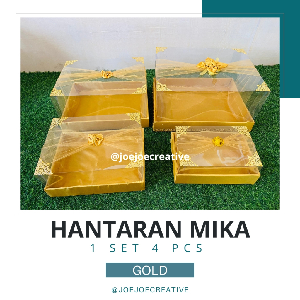 

kotak hantaran seserahan kotak hantaran pernikahan mika 1 sett isi 4