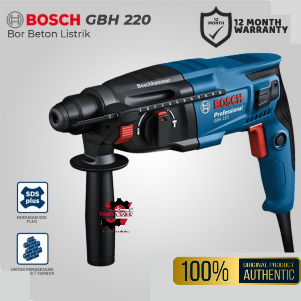 Bosch GBH 220 720Watt  Rotary Hammer / Bor Beton Listrik