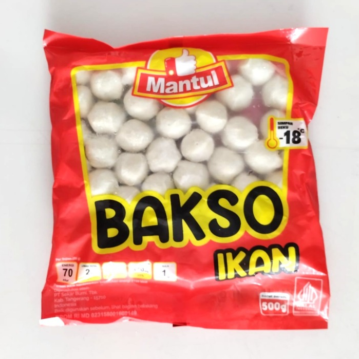 

Bakso Ikan Mantul Berat Bersih 500gr Fish Ball Halal