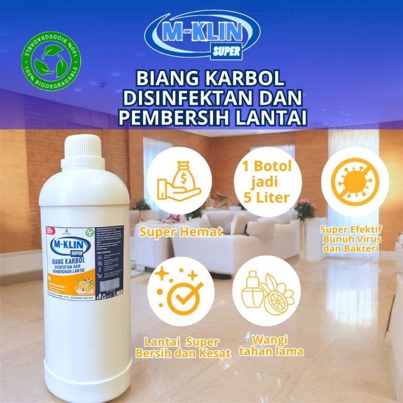 Biang Karbol 5liter / Biang Karbol jadi 5liter / biang karbol disinfektan dan pembersih lantai 5 lit