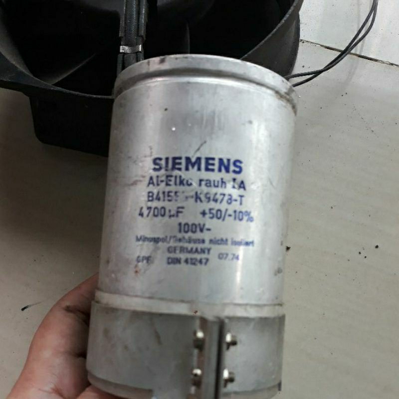 Elko siemen 100V 4700uf Original ASLI p,10cm diameter 6,5 cm