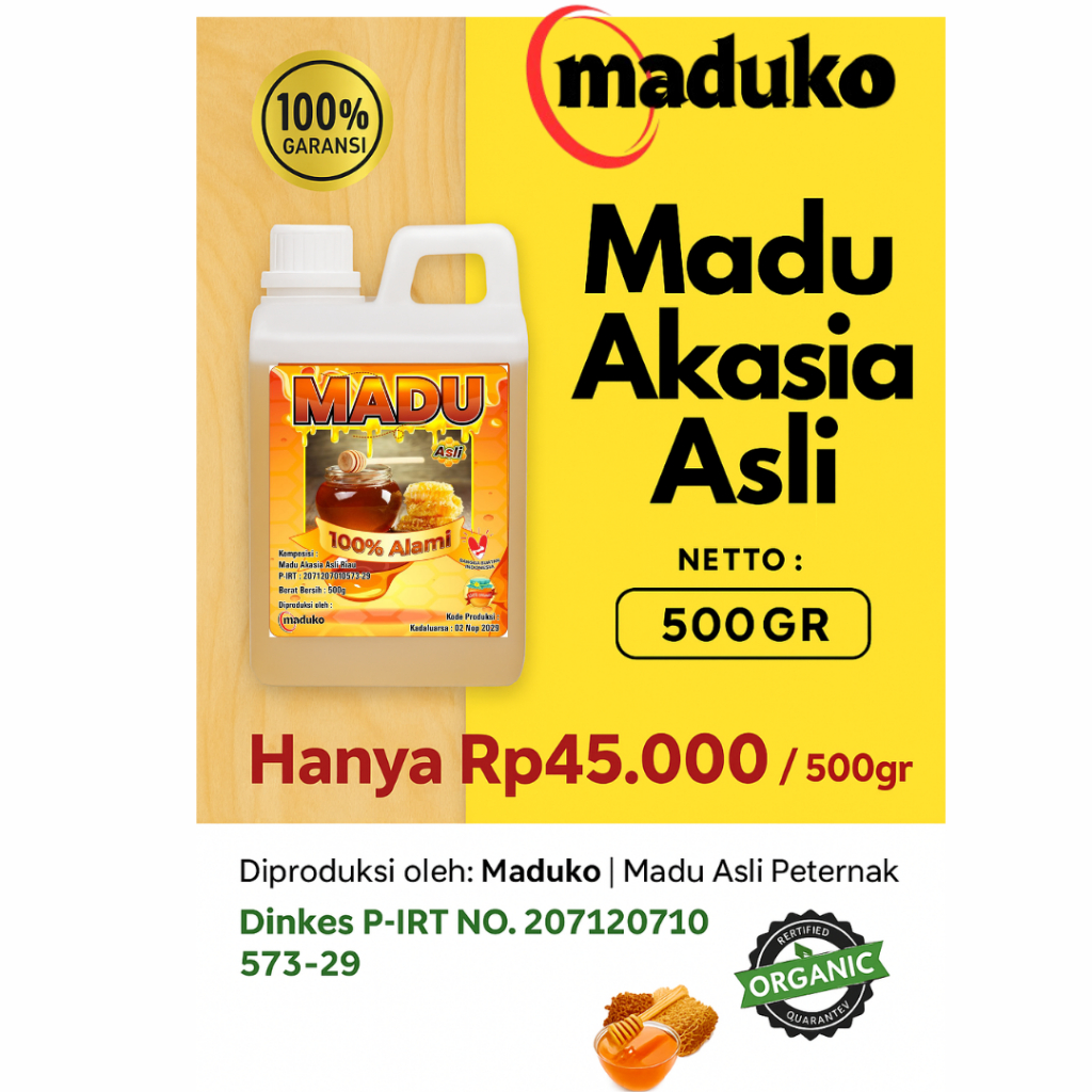 

Madu Murni Hitam Sarang Asli 100% Tanpa Campuran BPOM