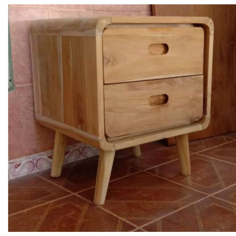 BEDSIDE TABLE NAKAS JATI BEDSIDE TABLE NAKAS MINIMALIS READY STOK