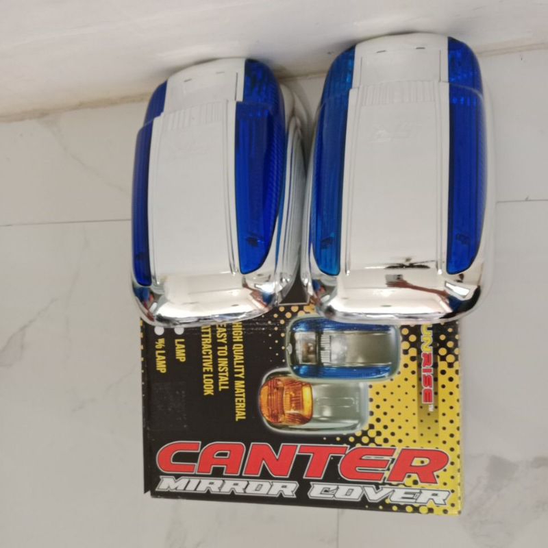 sepasang variasi cover spion truk canter reflektor tanpa lampu