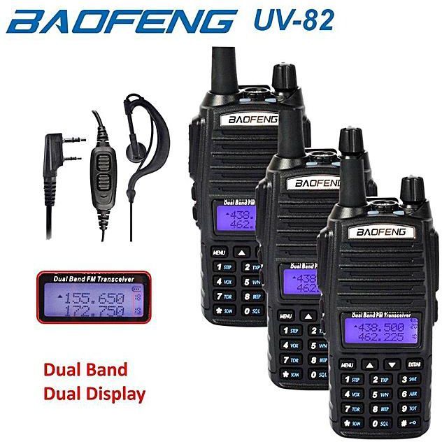 TERLARIS - HT WALKIE TALKIE UV 82 BF 82 DUALBAND JARAK JAUH 100KM