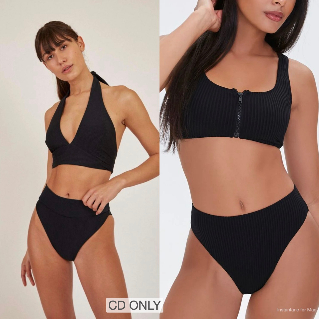 [LAST STOCK SALE CUCI GUDANG] Forever 21 FUBU Split Square Bralette Bikini Top Swimwear Monokini Bra