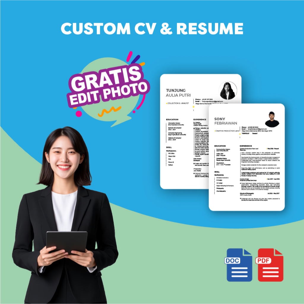 JASA BIKIN CV CUSTOM | BIKIN CV ATS | TEMPLATE CV | BIKIN CV KILAT