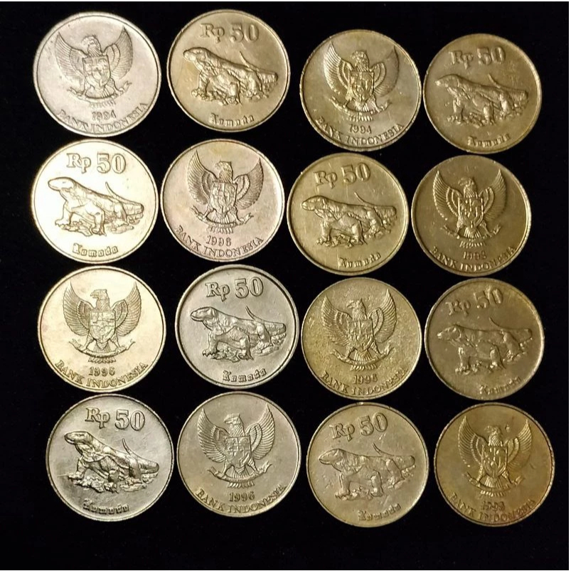 Kuno Koin 50 Rupiah 1991~1998 Komodo