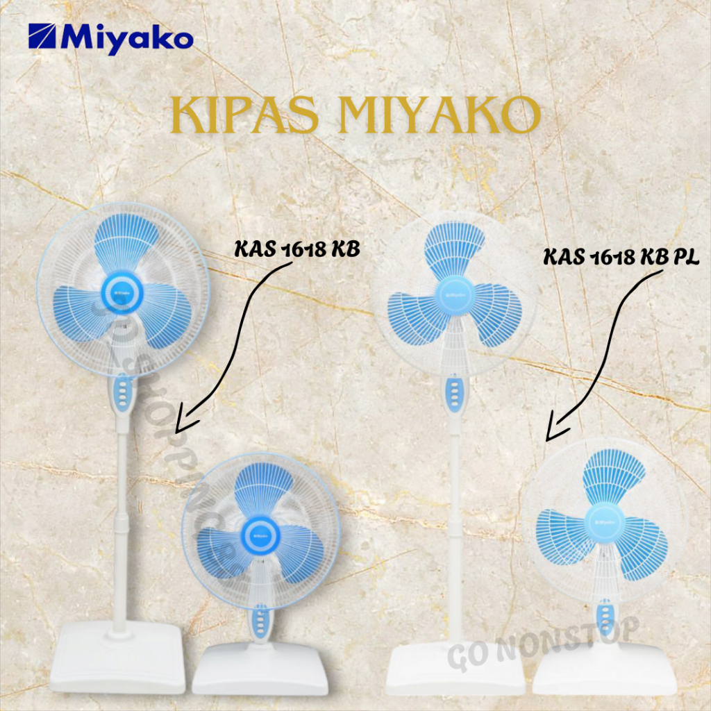 MIYAKO Kipas Angin DUO KAS 1618 KB - KAS 1618 KB PL