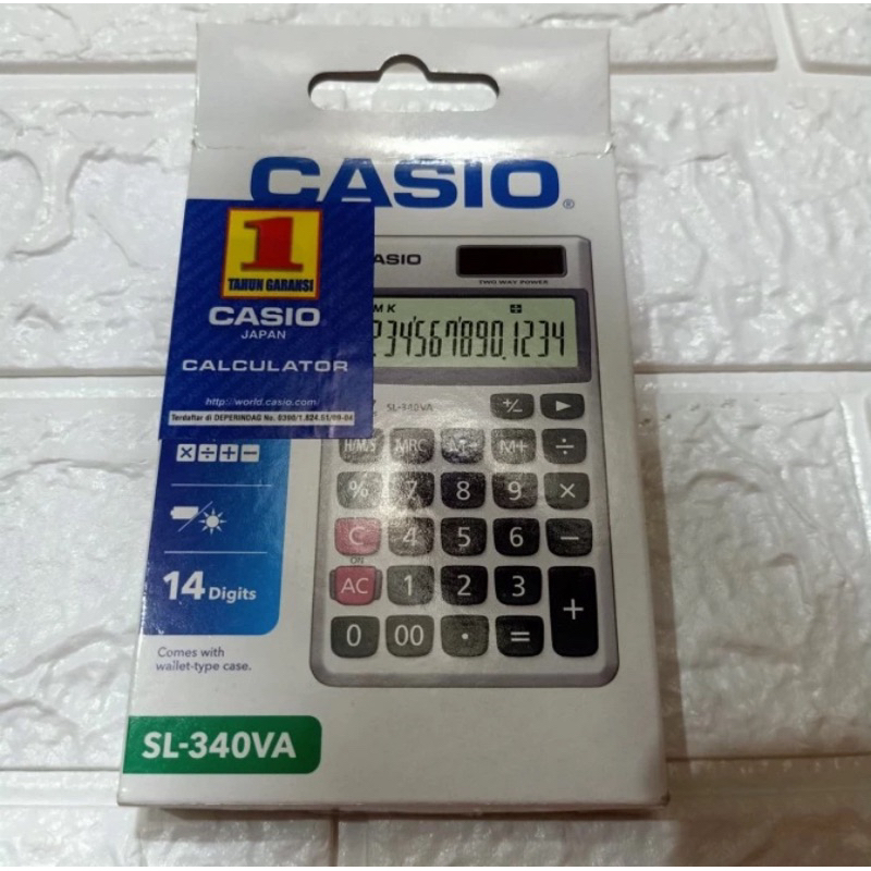 

KALKULATOR CASIO SL-340VA ORIGINAL / 14 DIGIT