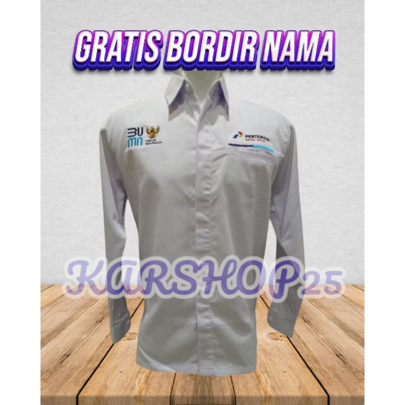 KEMEJA PERTAMINA LENGAN PANJANG TERBARU SERAGAM PDH PERTAMINA ATASAN BAJU PERTAMINA