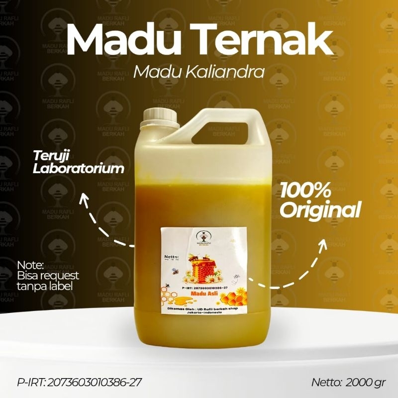 

madu asli dari bunga kaliandra isi bersih 2000 gr/2KG