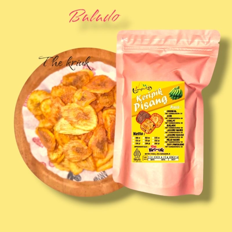 

kripik Pisang krispi rasa Balado the kriuk