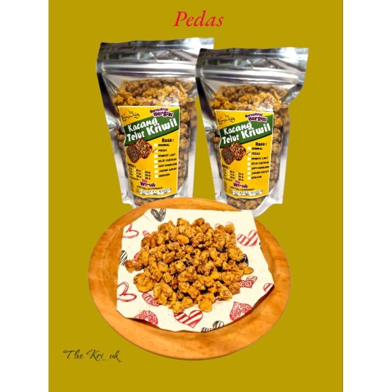 

Kacang Telur Kriwil rasa Pedas+ Daun jeruk the kriuk