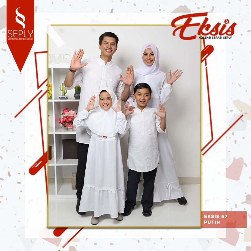 Eksis 67 Putih by Seply//Gamis dan Koko Anak//Gamis Putih//Koko Putih