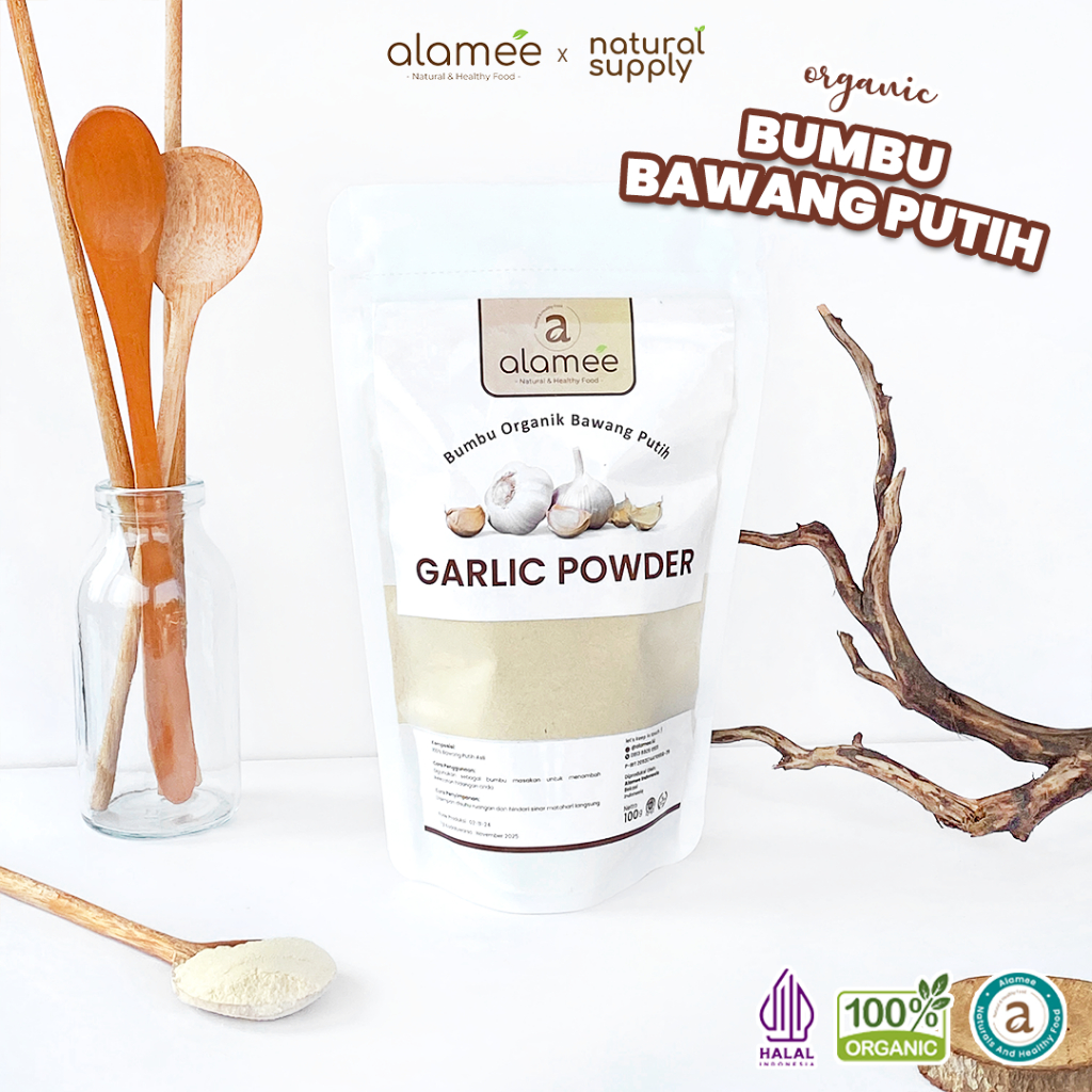 

Bawang Putih Bubuk Garlic Seasoning Powder Bumbu Masak Dapur Organik Rempah Rimpang Murni Asli 100gg