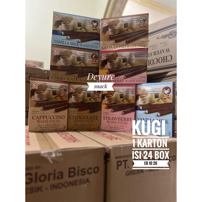 

KUGI WAFER STIK 120 Gr KARDUS ISI 24 BOX karton snack hajatan