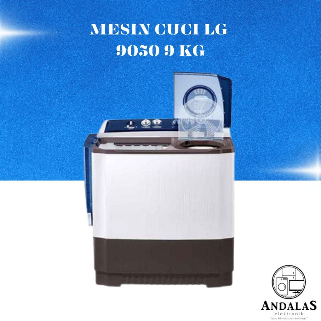 MESIN CUCI 2 TABUNG LG 9KG P9050R / P 9050RTB / P9050R 9KG TWIN TUBE