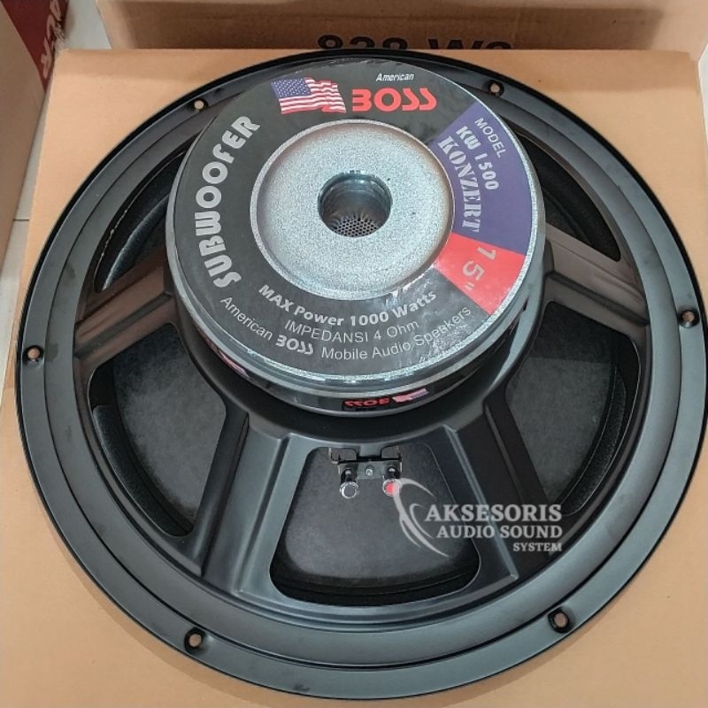 Speaker American Boss 15inch ABS KW1500 Subwoofer 1000Watt