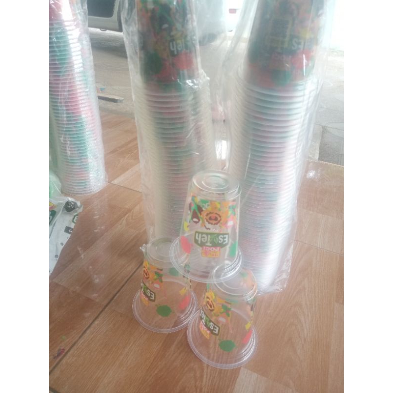gelas plastik cup es teh poci 12 oz & 16 oz