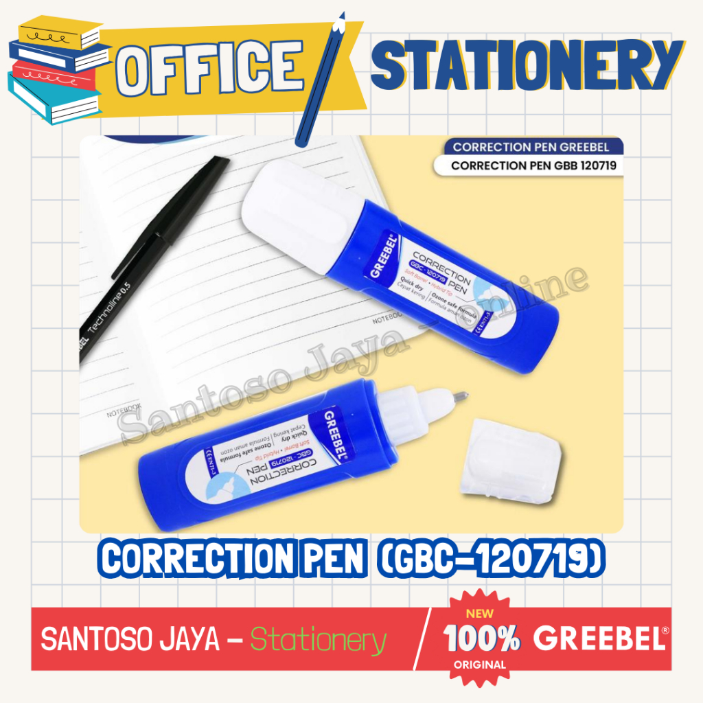 

Correction Pen GREEBEL - Tip-Ex - Tip-X Correction Tape GBC 120719