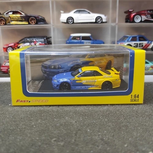 Fast&Speed Skyline GTR R34 Spoon Sports Blue Yellow