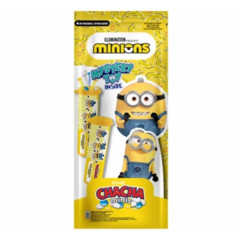 

COKLAT CHACHA MINIS COKELAT MYSTERY TOY MINIONS ISI 2 X 12.5G