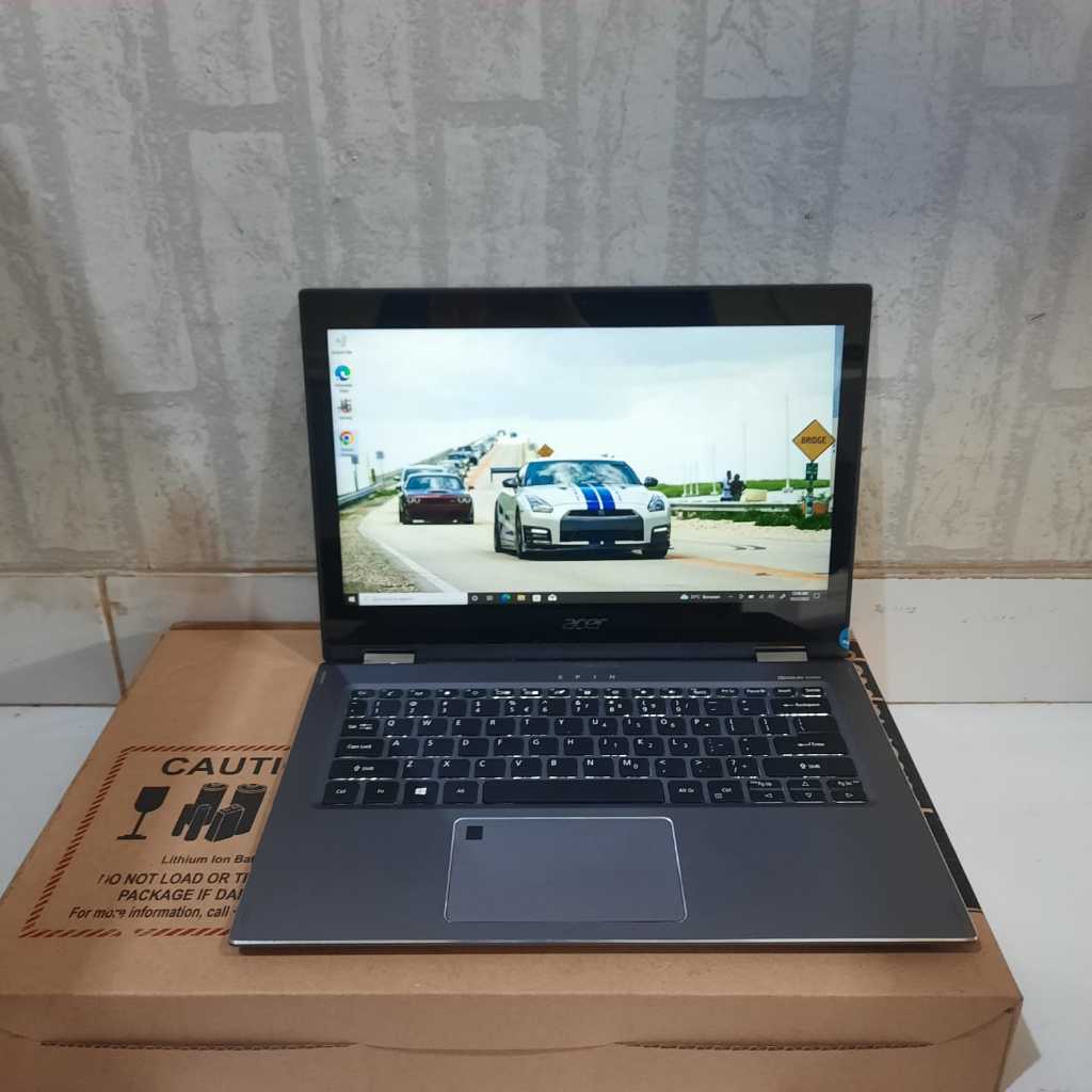 Laptop Acer Spin 5 Series || SP513-52N,  Intel Core i7-8500U, 8/512GB, Silver, BERGARANSI