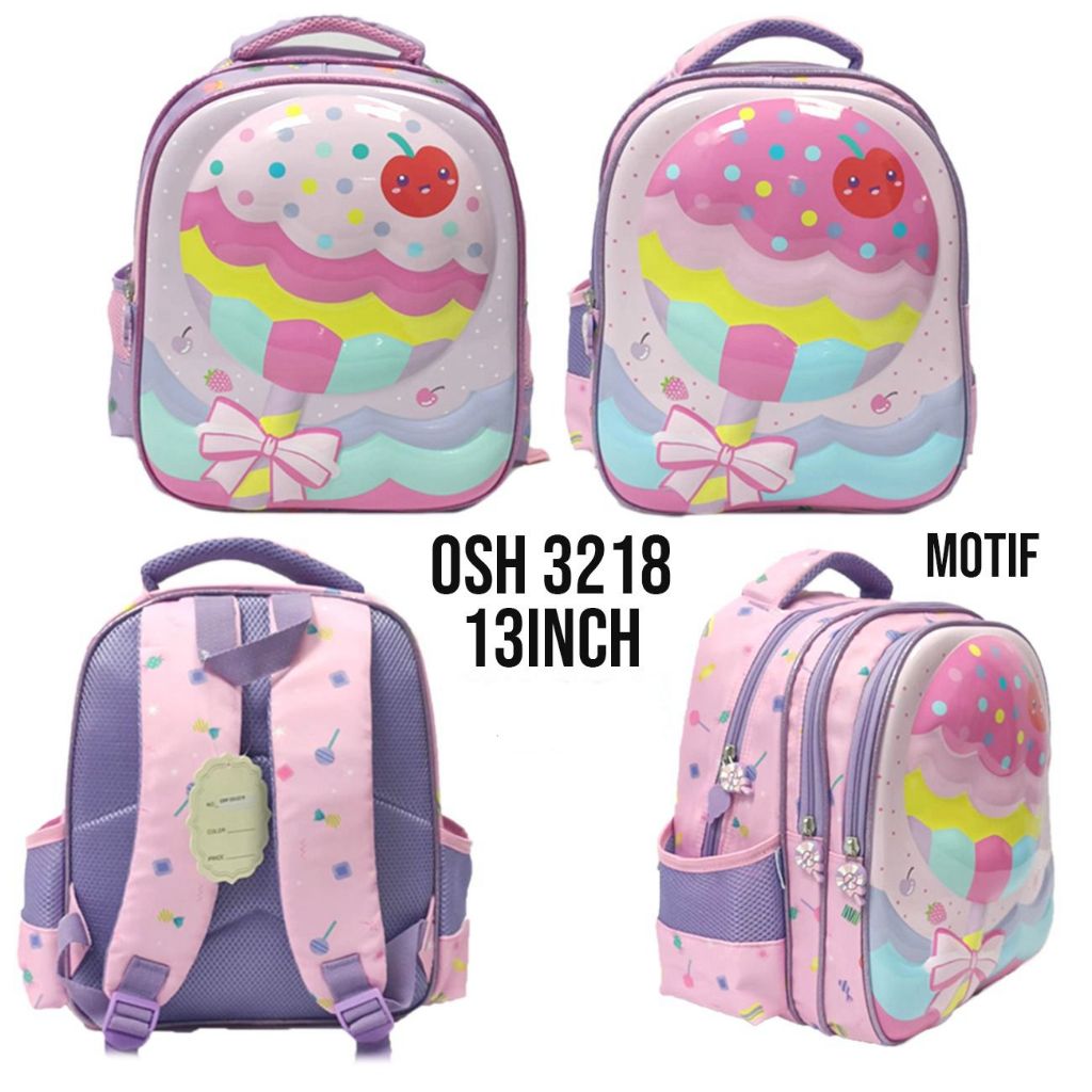 Tas Ransel Anak TK/PAUD 3D 13 Inch Timbul Lolipop
