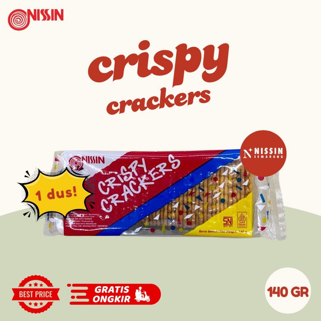 

1 Dus Nissin Crispy Crackers 140gr isi 36pcs