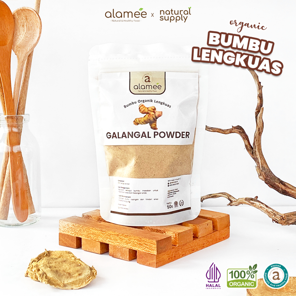 

ALAMEE Lengkuas Bubuk Asli Galangal Powder Murni Tanpa Campuran Bumbu Organik 50g
